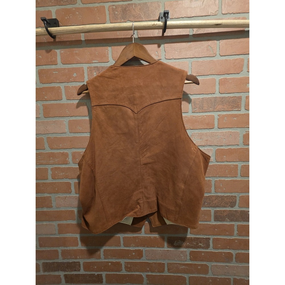 Continental Leather Fashions Vest Size 50  Made In The USA Leather Lamb Sku 82 - Picture 5 of 9